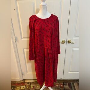 Northland red & black dress, 3X